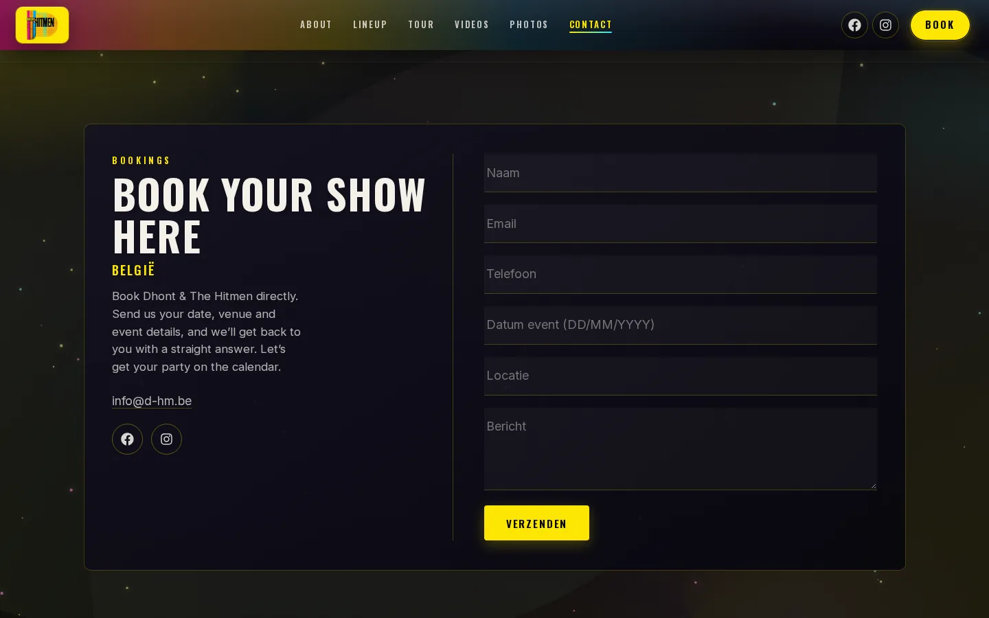 Book your show, desktop