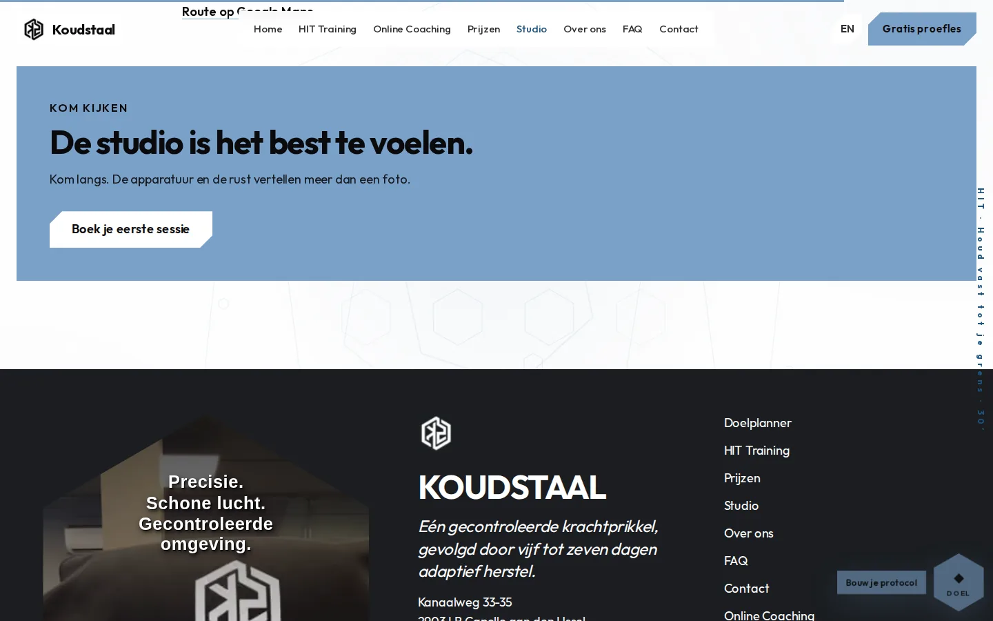 Studio bezoeken, desktop