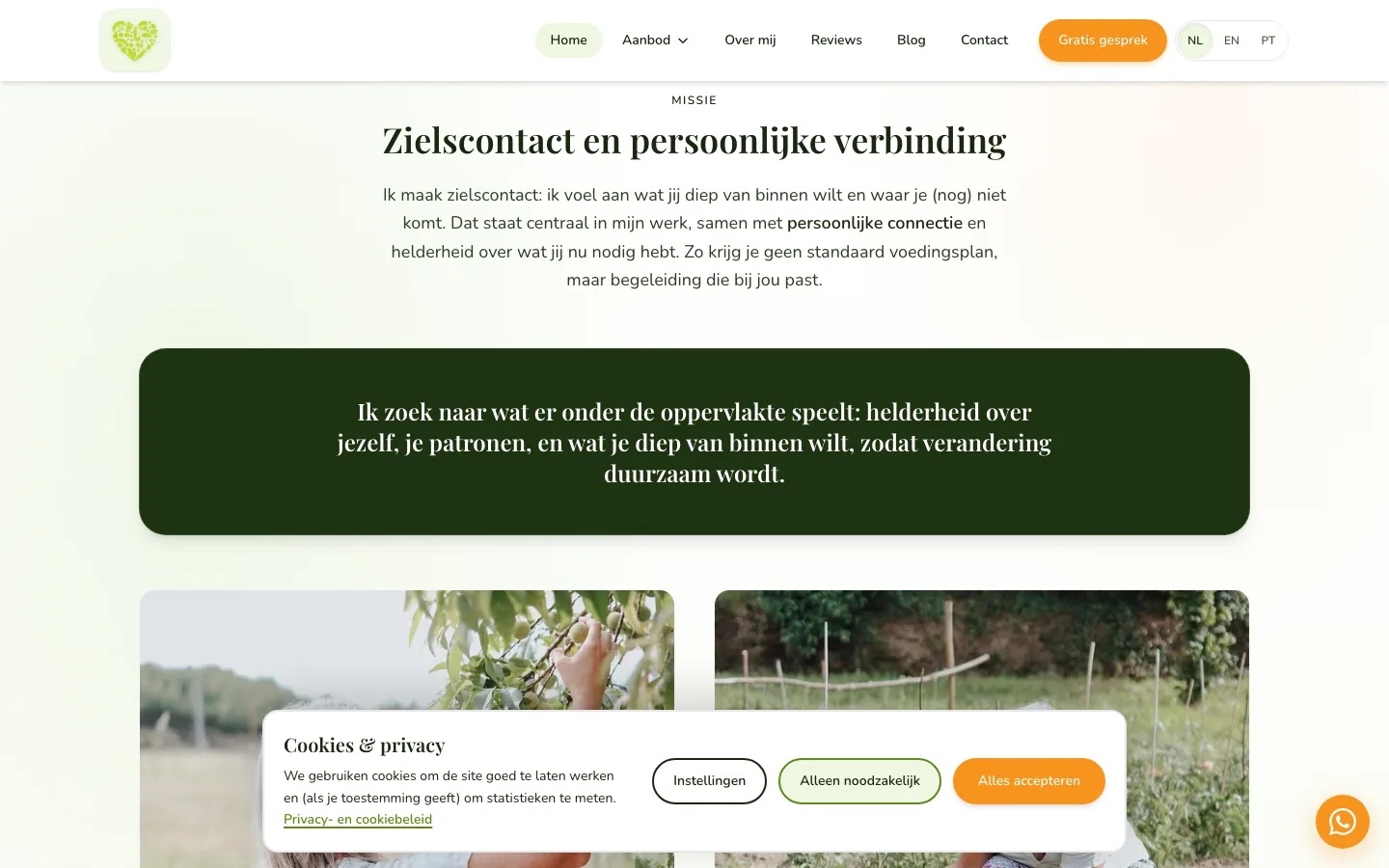 Missie & zielscontact, desktop