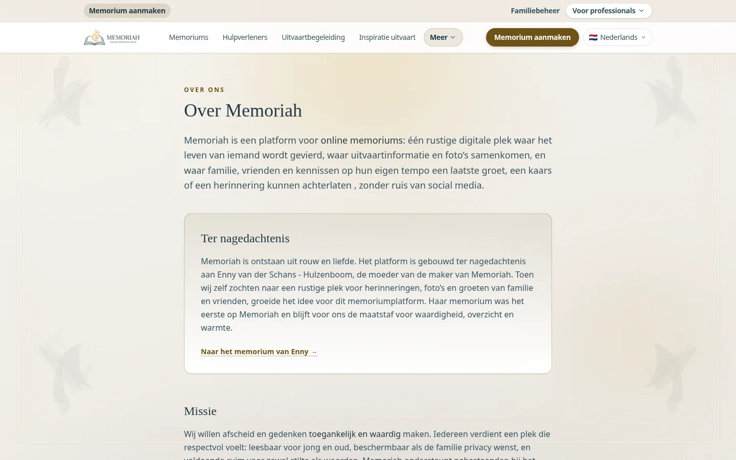 Over Memoriah, desktop