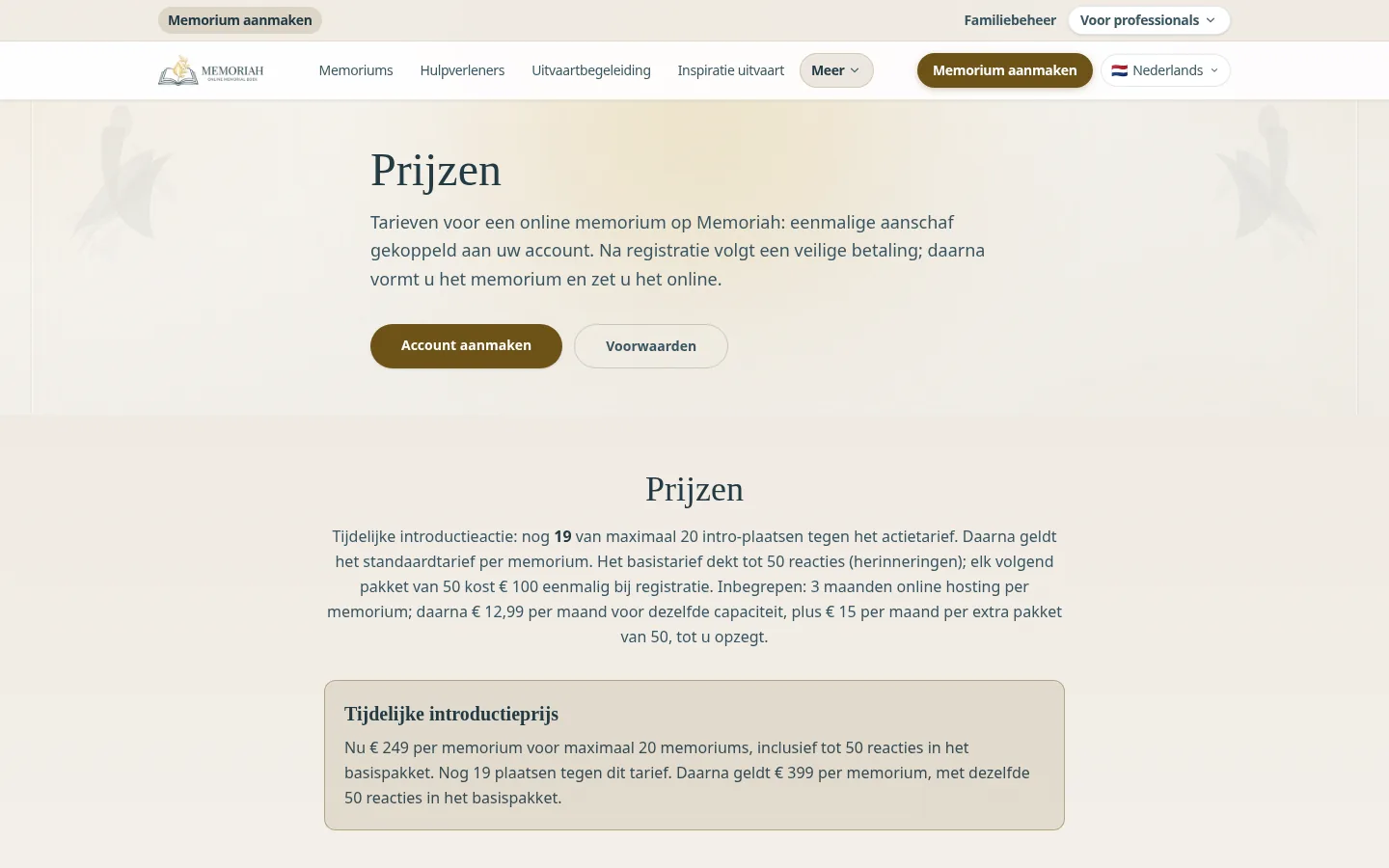 Prijzen, desktop